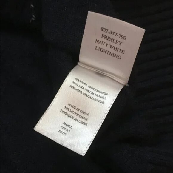 Rails Presley Lighting Bolt Sweater Wool Cashmere Size S - Picture 7 of 9